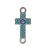 Base Metal Connector Evil Eye Cross 12x26mm 2 pack