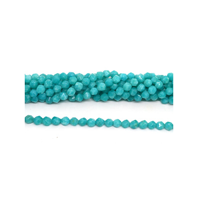 Blue Sponge quartz dyed fac.diamond 8mm str44 beads