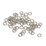 Silver colour plate Base Jump Ring 4mm 50 pack