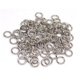 Base Metal Jump ring 6mm app 100 pack-findings-Beadthemup