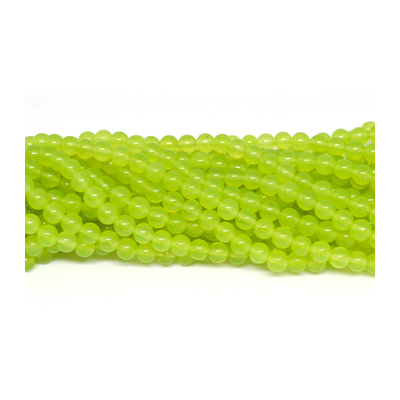 Jade Dyed Lime 8mm strand 48 beads