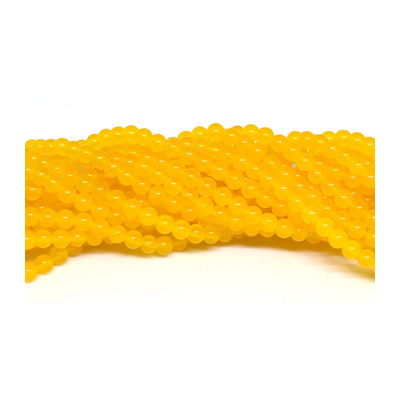 Jade Dyed Yellow 4mm strand 92 beads