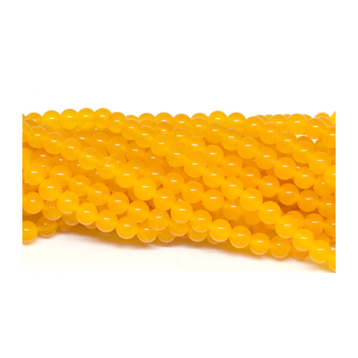 Jade Dyed Yellow 6mm strand 62 beads