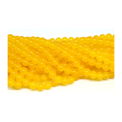 Jade Dyed Yellow 8mm strand 48 beads