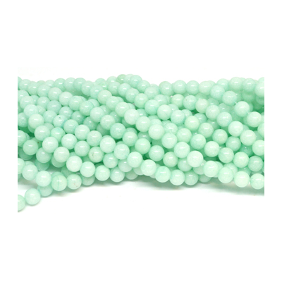 Jade Dyed Light Amazonite 8mm strand 48 beads