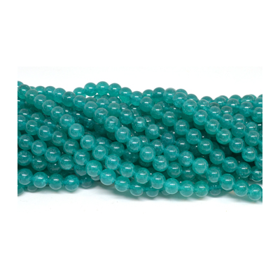 Jade Dyed Teal 8mm strand 48 beads