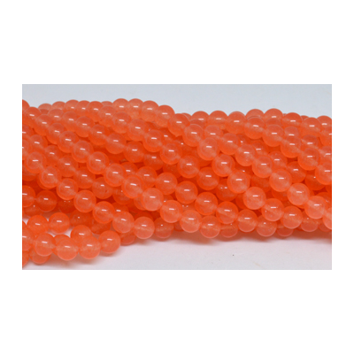 Jade Dyed Orange 8mm strand 48 beads
