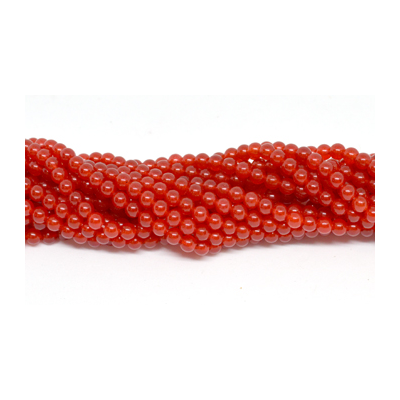 Jade Dyed Red 4mm strand 92 beads