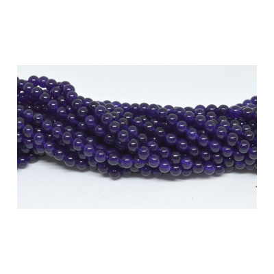Jade Dyed Purple 6mm strand 62 beads