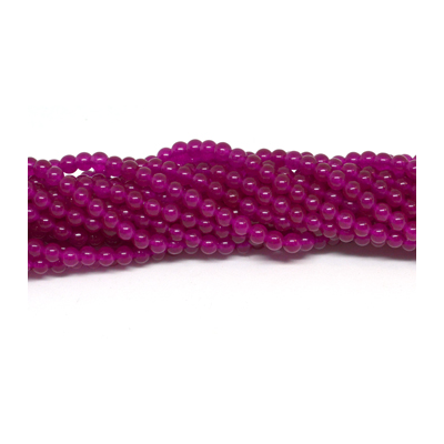 Jade Dyed Fuschia 4mm strand 92 beads