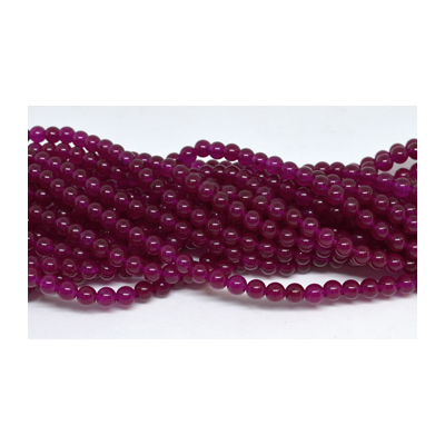 Jade Dyed Fuschia 6mm strand 62 beads