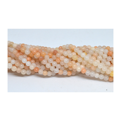 Peach Adventurine 6mm strand 62 beads