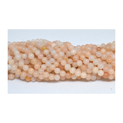 Peach Adventurine Polished Round 8mm strand 47 beads