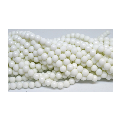White Glass 10mm strand 39 beads