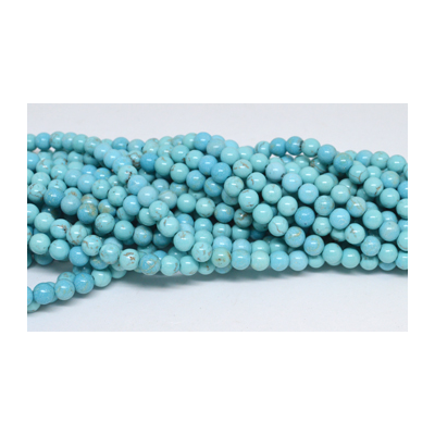 Turquoise Dyed 6mm strand 65 beads