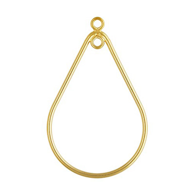 14k Gold filled Teardrop with 2 rings 29x20mm 2 Pack
