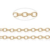 Brass 18K Gold Plated Chain Cable 11x8mm Per meter-findings-Beadthemup