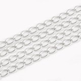 Brass Platinum Plated Chain Cable 5x3.5mm Per 50cm-findings-Beadthemup