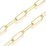 Brass 18K Gold Plated Chain Paperclip 14x4.5x1mm Per meter
