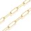 Brass 18K Gold Plated Chain Paperclip 14x4.5x1mm Per 50cm