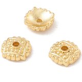 18k gold plated alloy CAP 8x7mm 10 pack-findings-Beadthemup