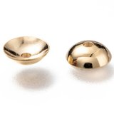 24k Gold Plated Brass Cap 4mm 20 pack-findings-Beadthemup