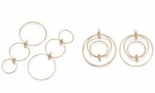 18k gold plated Brass Multi Circle Pendant 83.5x36mm 2 pack-findings-Beadthemup