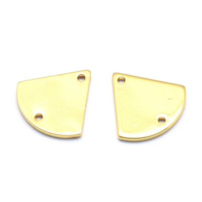 18k gold Plated Brass Triangle connector 12.5x13mm 2 pk