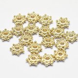 18k Gold Plated Brass Daisy 7.5x2mm 4 pk-findings-Beadthemup