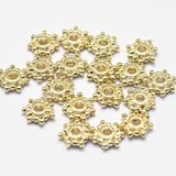 18k Gold Plated Brass Daisy 7.5x2mm 4 pk-findings-Beadthemup