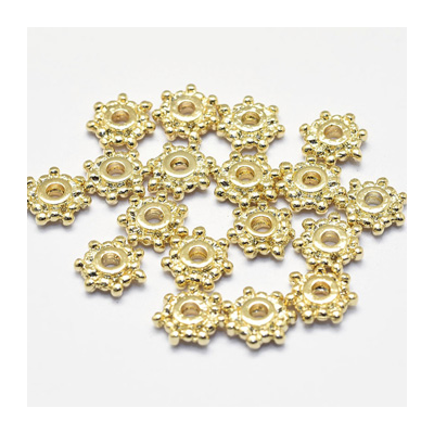 18k Gold Plated Brass Daisy 7.5x2mm 4 pk