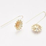 18k gold Plated Brass Flower Earwire 38x16mm pair-findings-Beadthemup