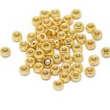 18k Gold Plated Brass Squared rondel 2.7x1.3mm 10 pk-findings-Beadthemup