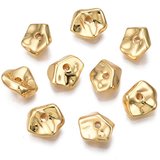 18k Gold Plated Brass Irregular rondel 9x7mm 2 pk-findings-Beadthemup