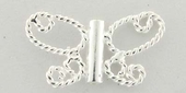 Sterling Silver Bead Butterfly 13x8mm Filligree-findings-Beadthemup