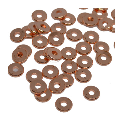 Rose Gold plated 6mm Disc 50 pack