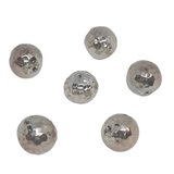 Silver plated resin bead Faceted Round  13mm 2 pack-findings-Beadthemup