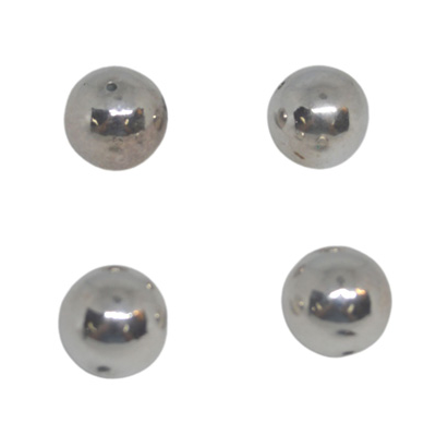 Silver plated resin bead round 11mm 4 pack