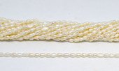 Fresh Water Pearl 2.5-3x4mm Rice strand 52 beads-beads incl pearls-Beadthemup
