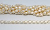 Fresh Water Pearl 7-7.5x9mm Rice Strand 33 beads-beads incl pearls-Beadthemup