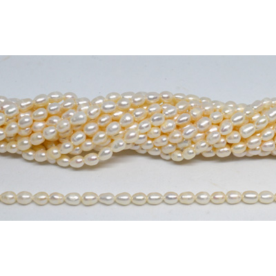 Fresh Water Pearl 4.8-5.2x7mm Rice strand 51 beads
