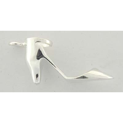 Sterling Silver Pendant 30mm Shoe Solid Sterling Silver