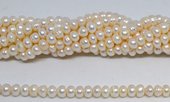 Fresh Water Pearl 7-8x5mm Button Strand 67 beads-beads incl pearls-Beadthemup