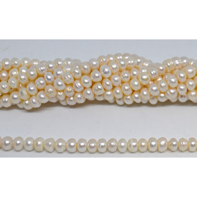 Fresh Water Pearl 7-8x5mm Button Strand 67 beads