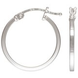 Sterling Silver Square Hoop 1.5x20mm 1 pair-findings-Beadthemup