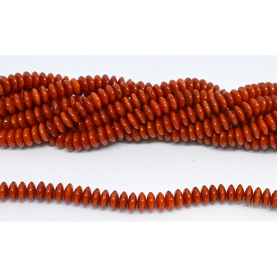 Coral sponge Saucer 7x3mm strand 134 beads