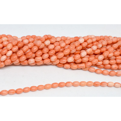 Coral Apricot Barrel 5x7mm Strand 60 beads
