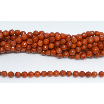 Coral Sponge Faceted Round 5mm strand 73 beads