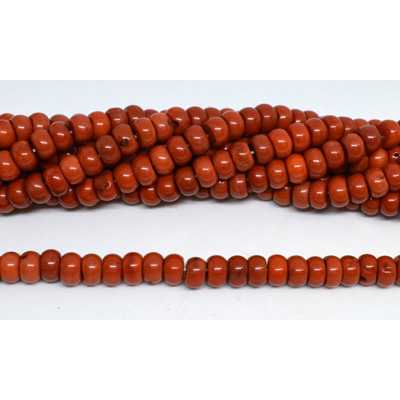 Coral Sponge wheel 9x6mm strand 60 beads