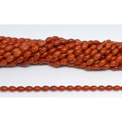 Coral Red Barrel 5x7mm strand 50 beads